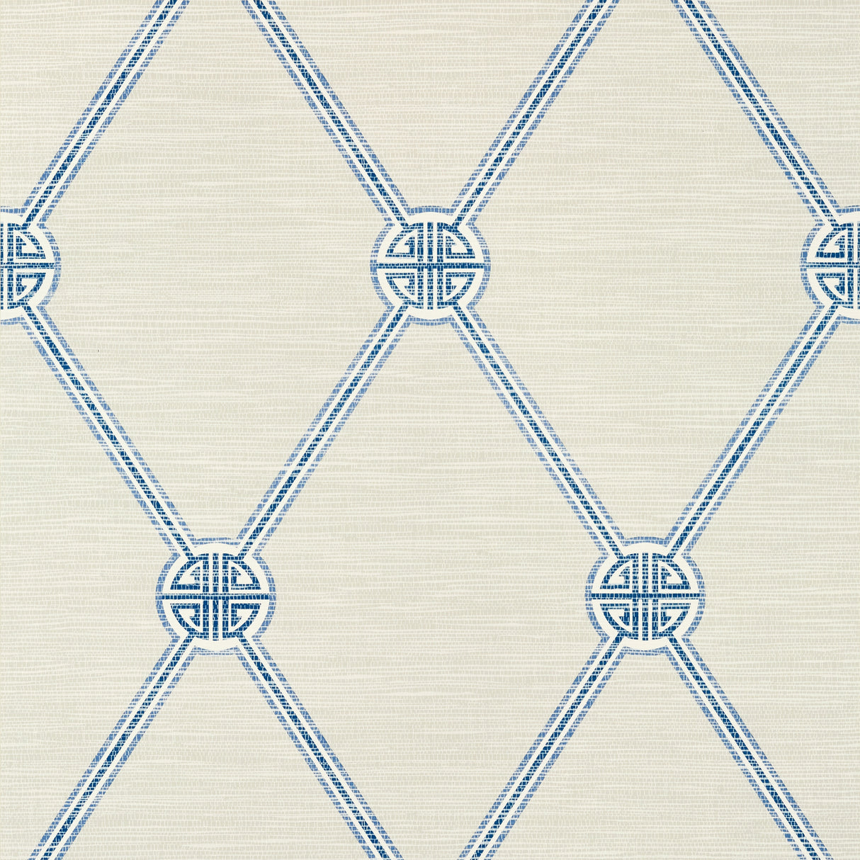 Thibaut T13351 TURNBERRY TRELLIS Beige and Blue