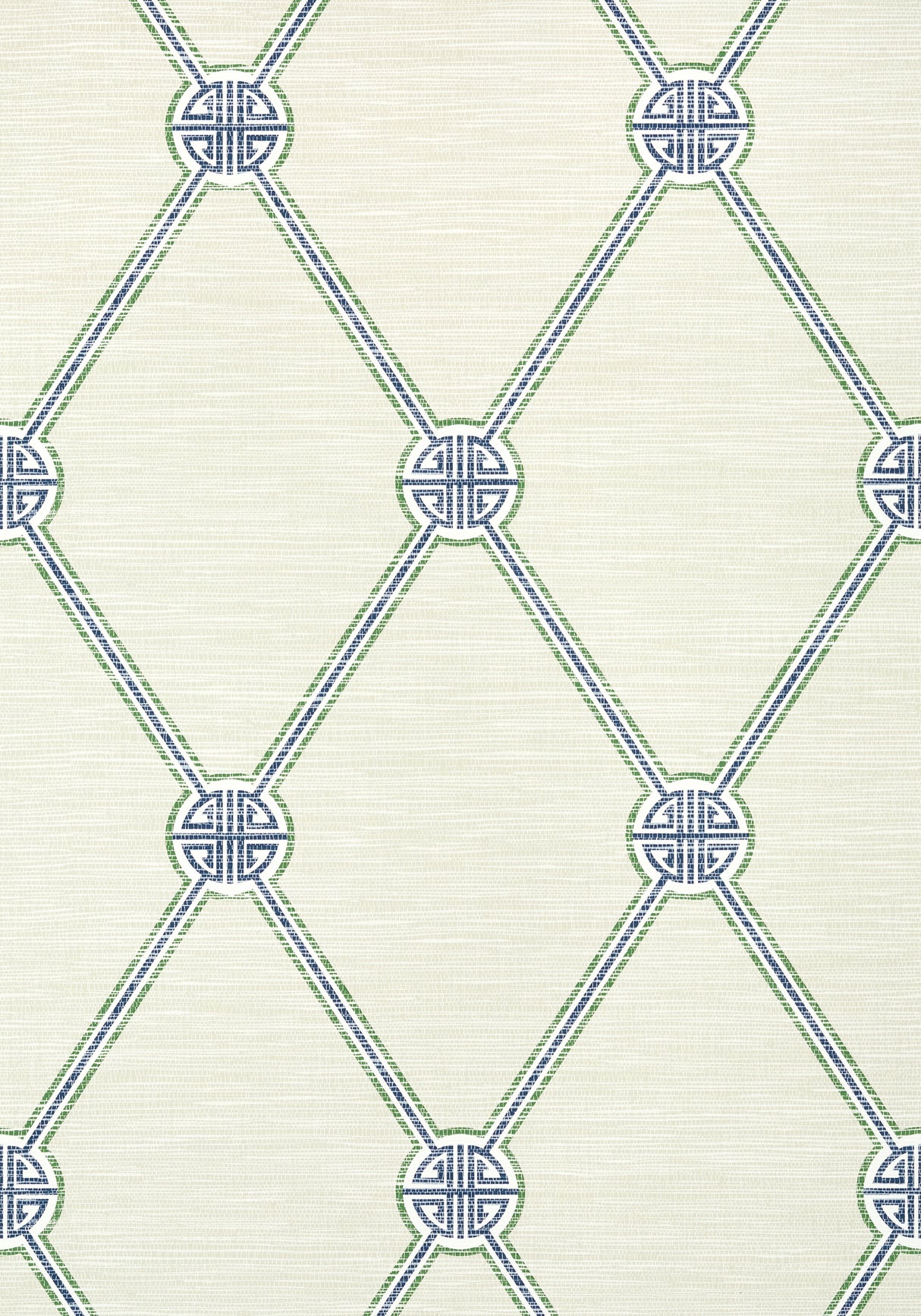 Thibaut T13352 TURNBERRY TRELLIS Beige and Green Wallpaper