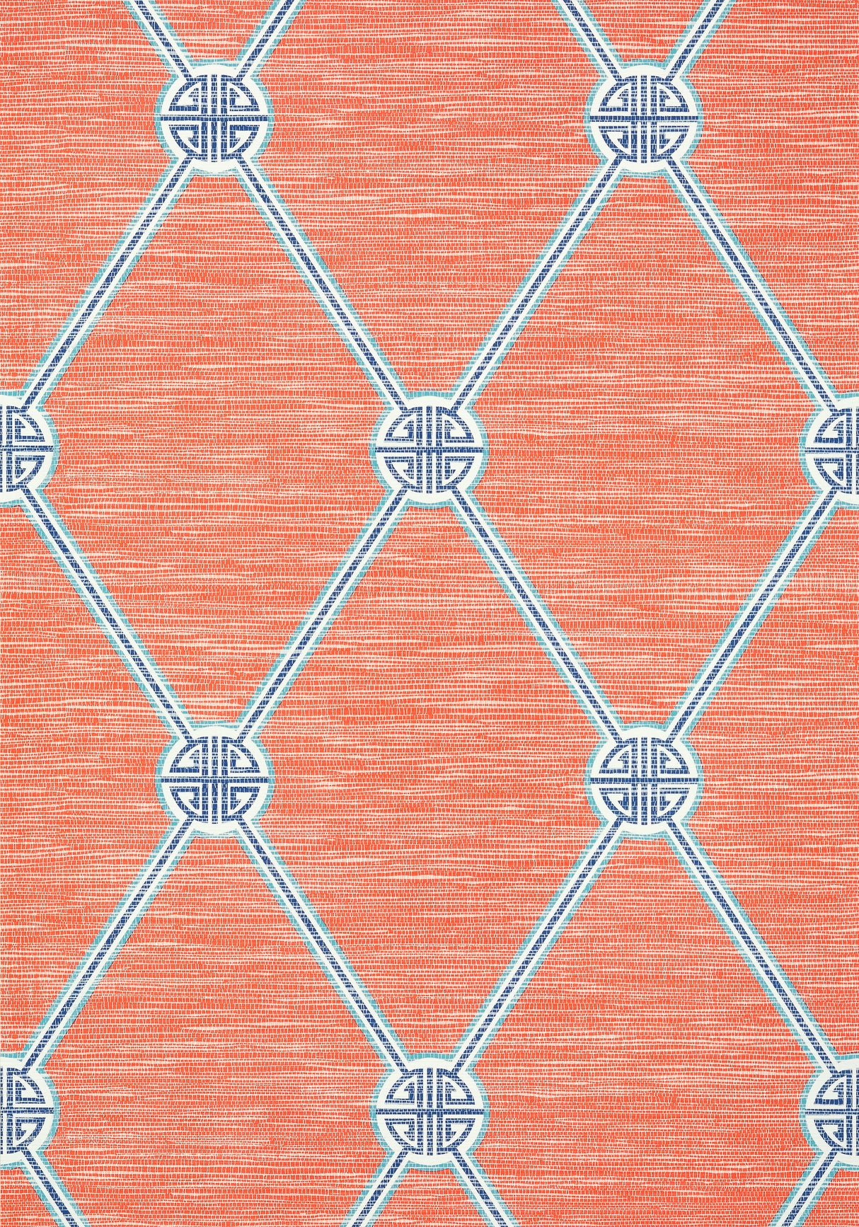 Thibaut T13353 TURNBERRY TRELLIS Coral Wallpaper