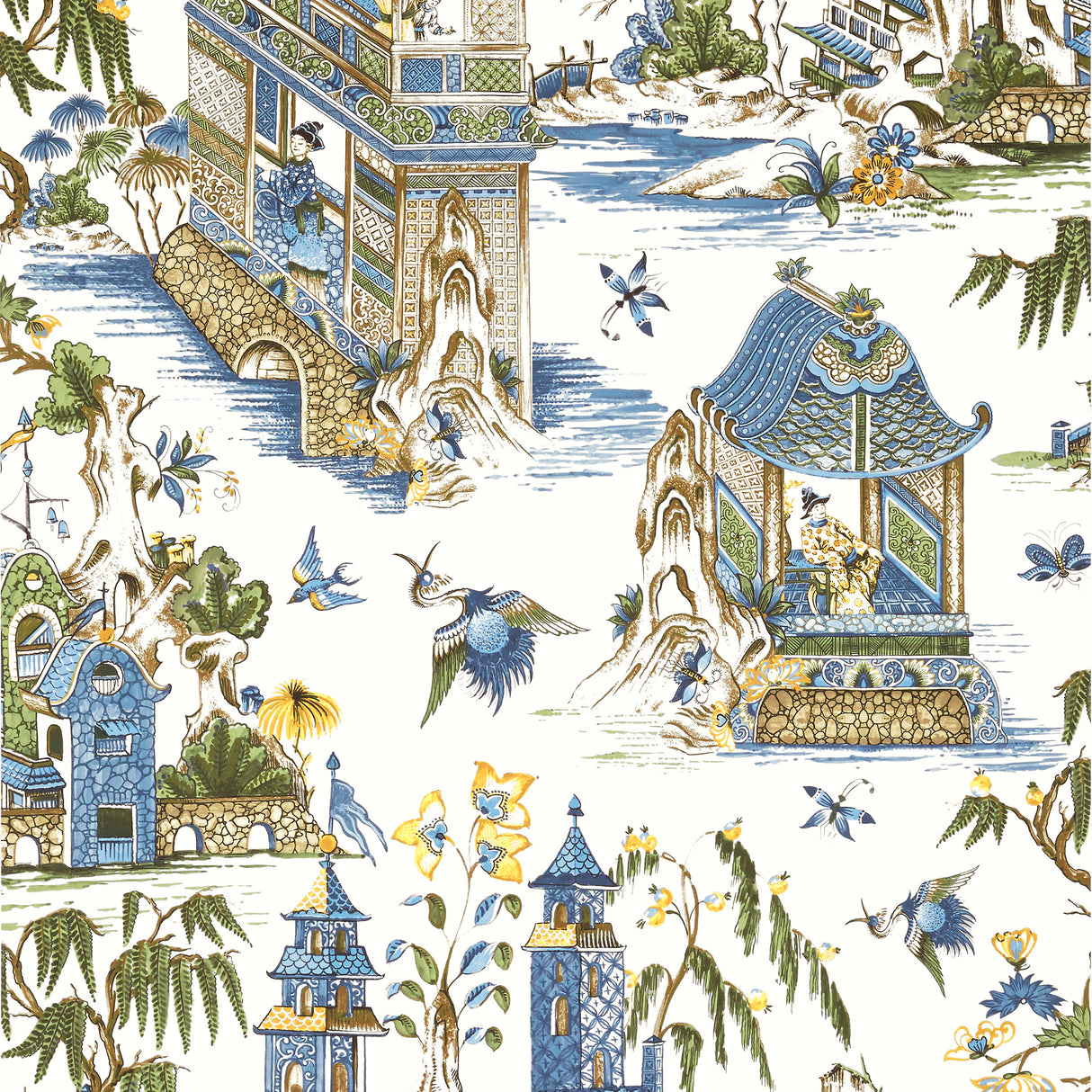 Thibaut T13613 GRAND PALACE Blue and Green