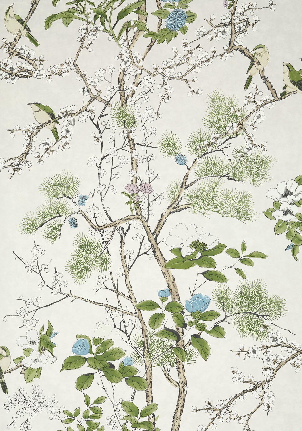 Thibaut T13622 KATSURA Cream and Lavender Wallpaper