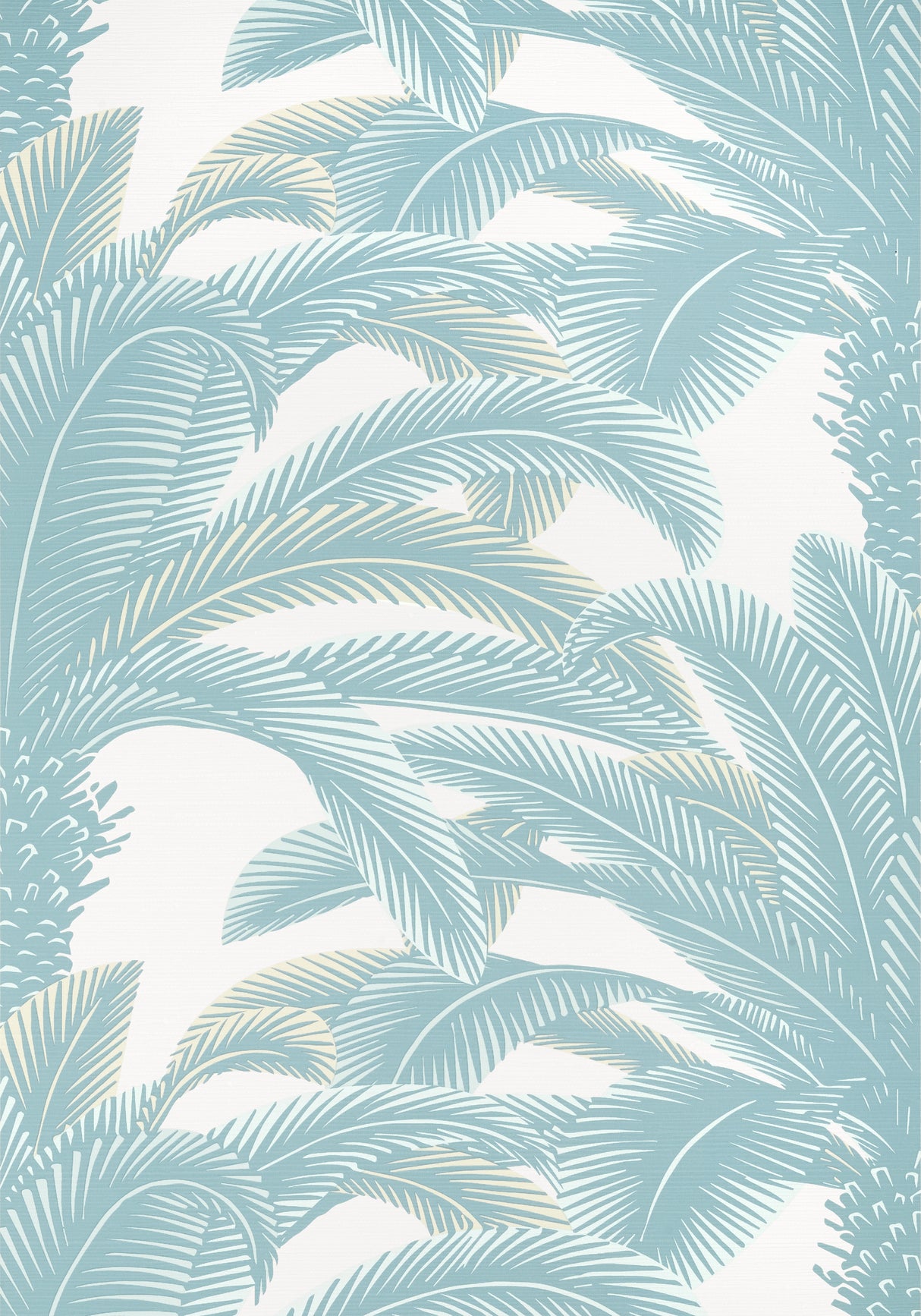 Thibaut T13909 QUEEN PALM Spa Blue Wallpaper