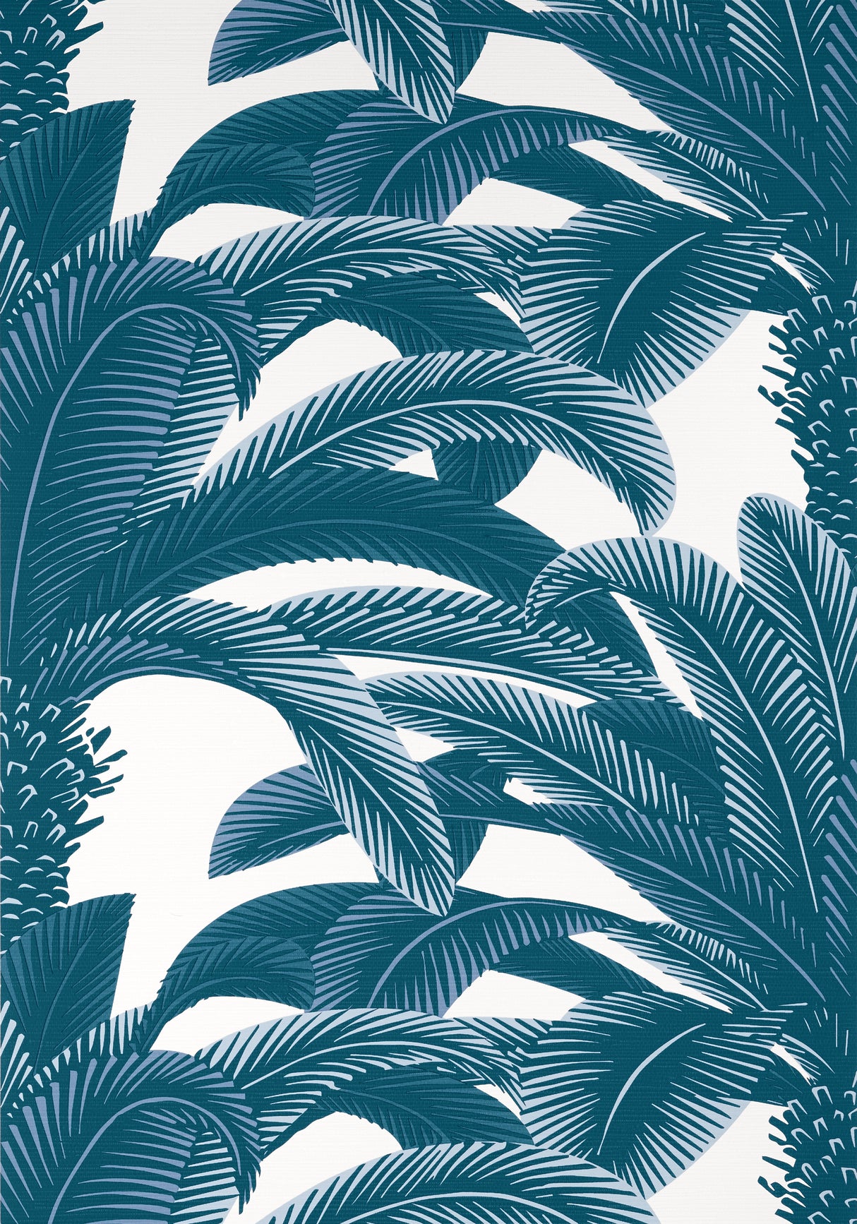 Thibaut T13910 QUEEN PALM Navy Wallpaper