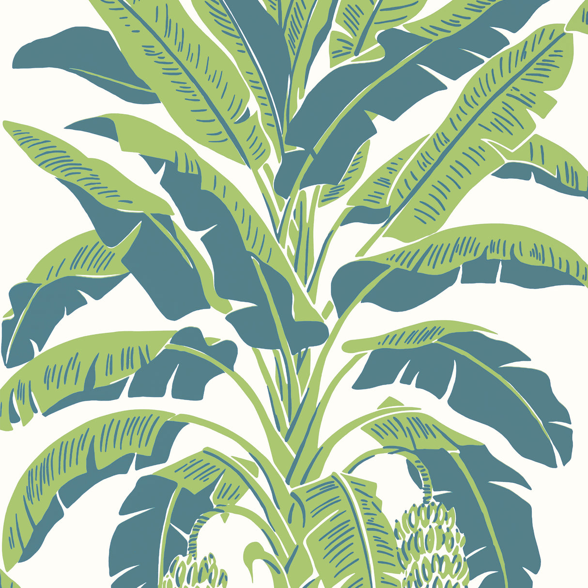 Thibaut T13918 BANANA TREE Green and Blue