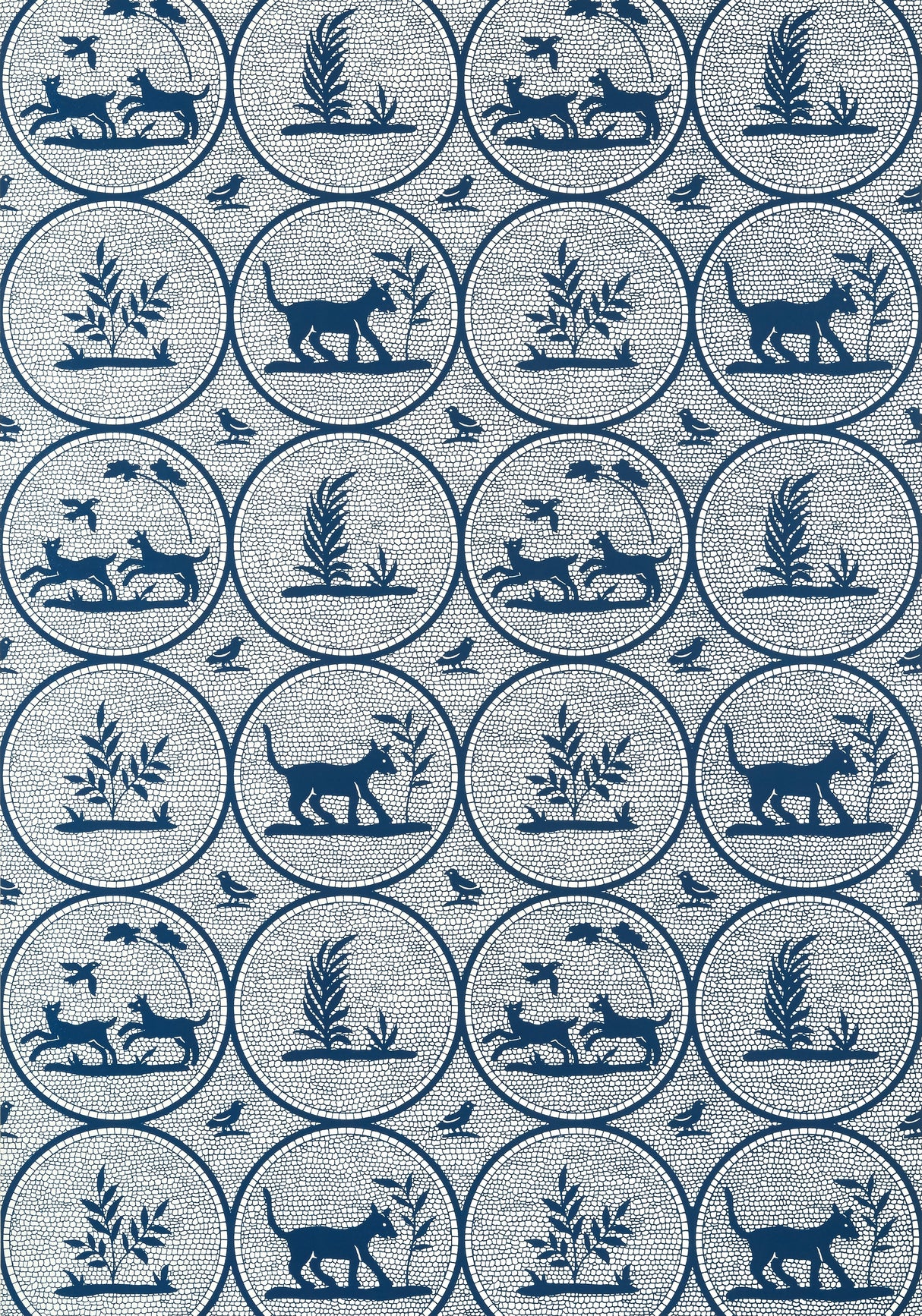 Thibaut T14348 DOOLEY Navy Wallpaper