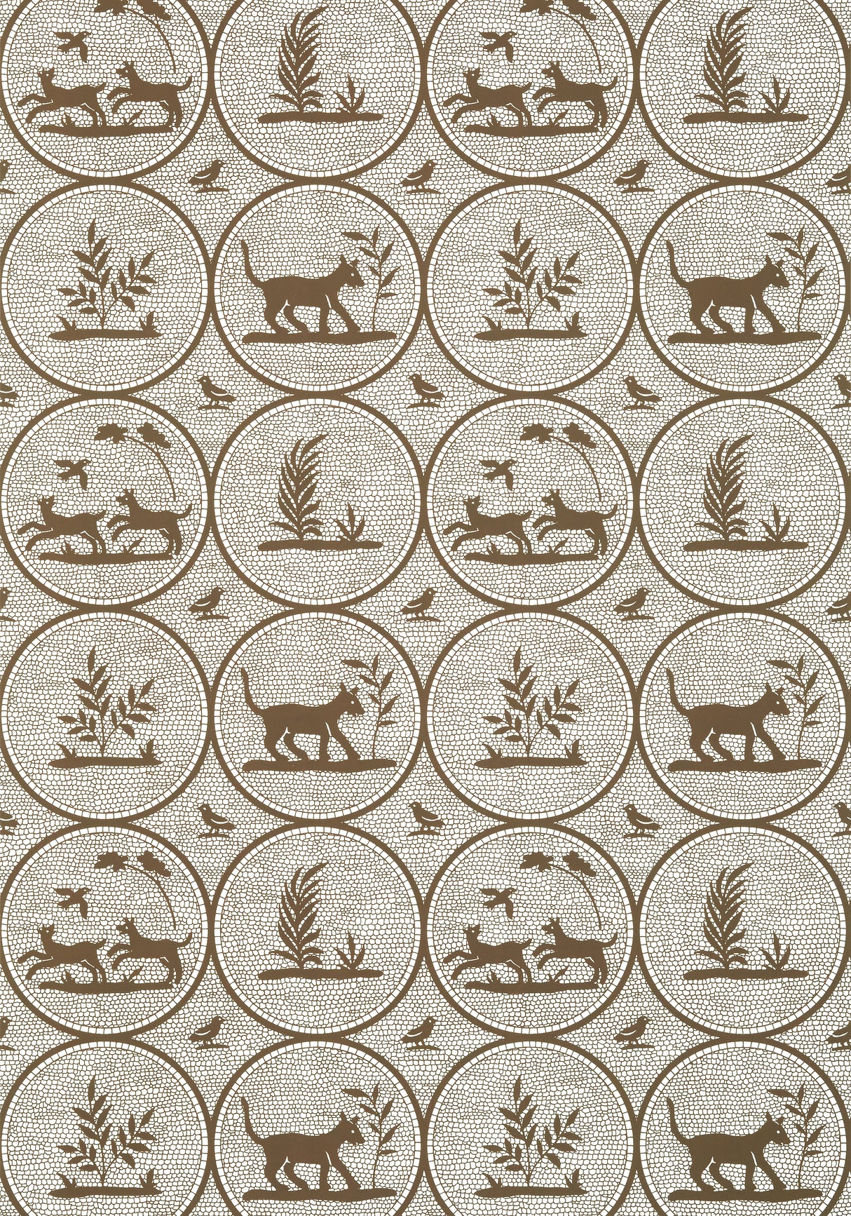 Thibaut T14349 DOOLEY Brown Wallpaper