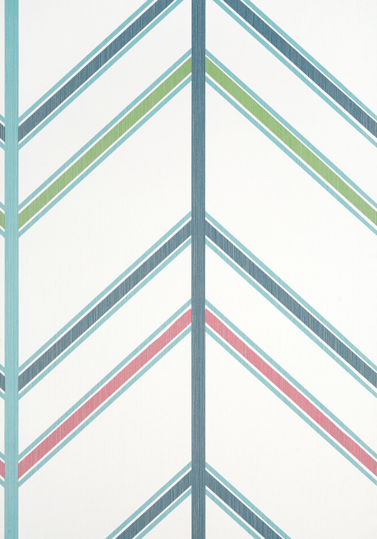 Thibaut T14355 VENTURA Blue and Pink Wallpaper