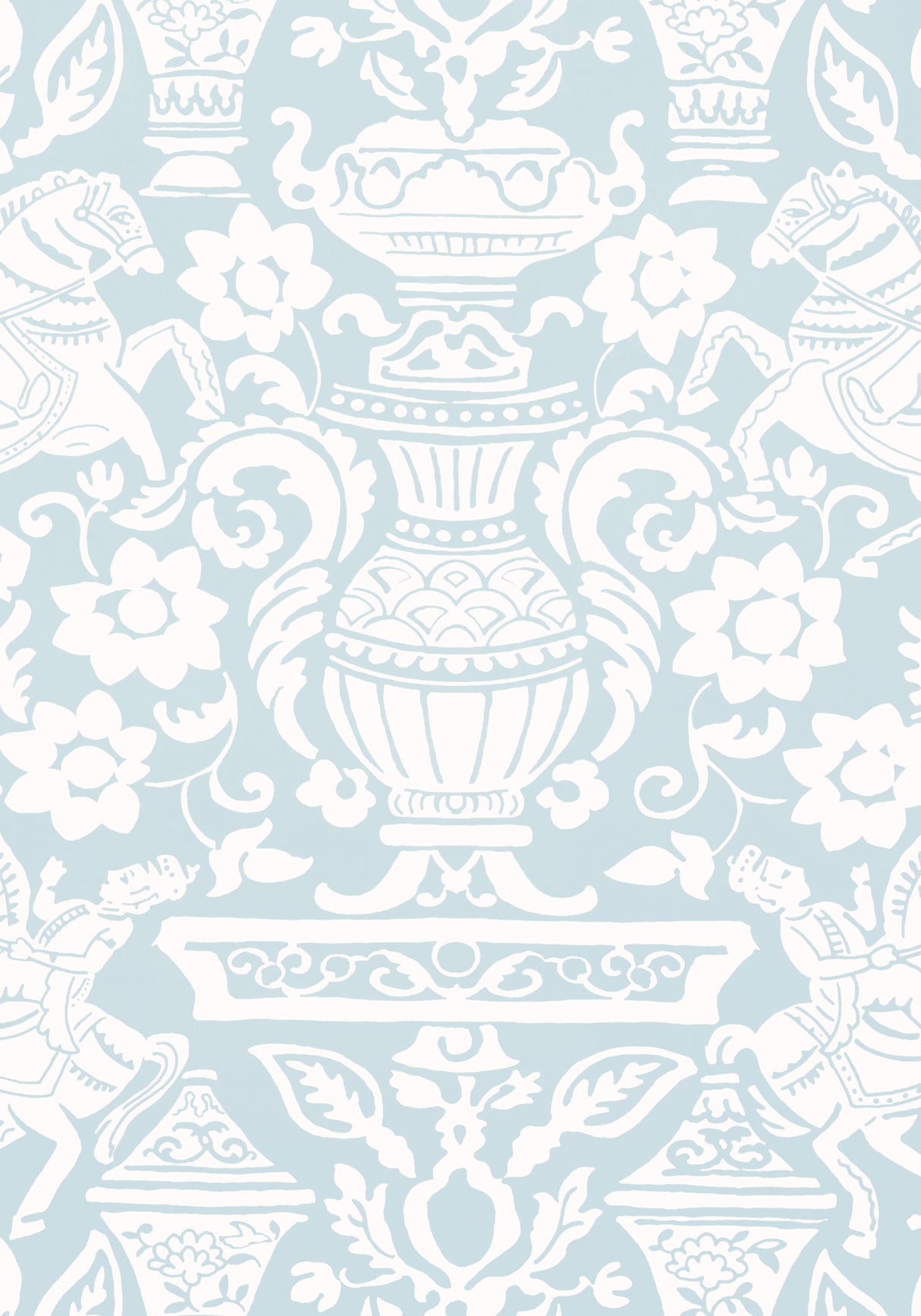 Thibaut T14360 GALWAY Spa Blue Wallpaper