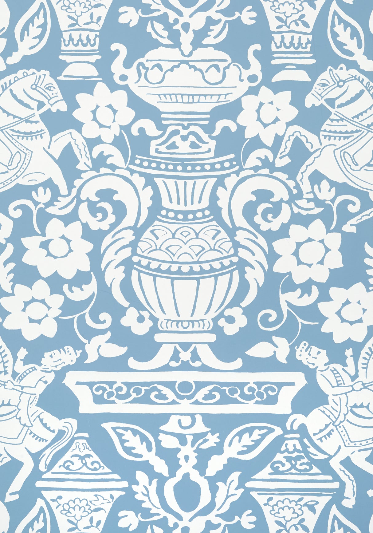 Thibaut T14361 GALWAY Blue Wallpaper