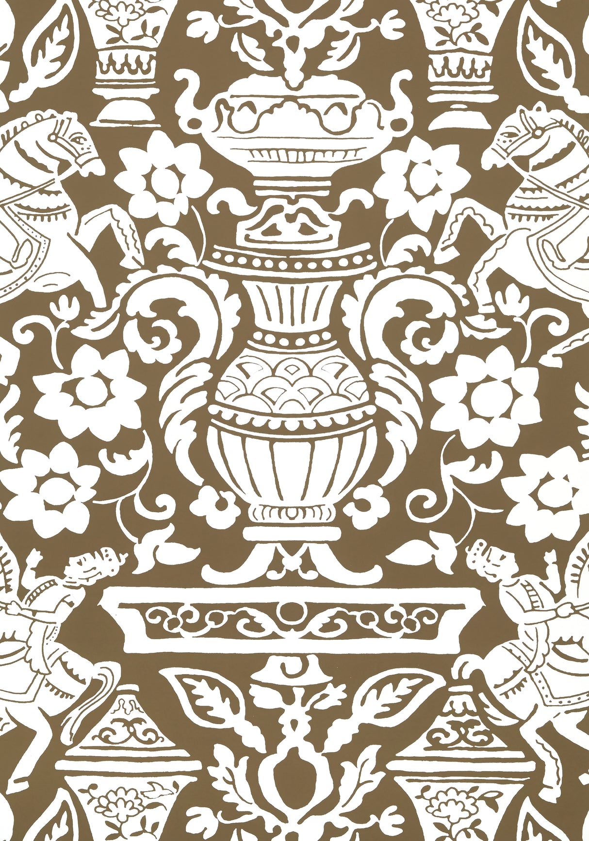 Thibaut T14364 GALWAY Brown Wallpaper