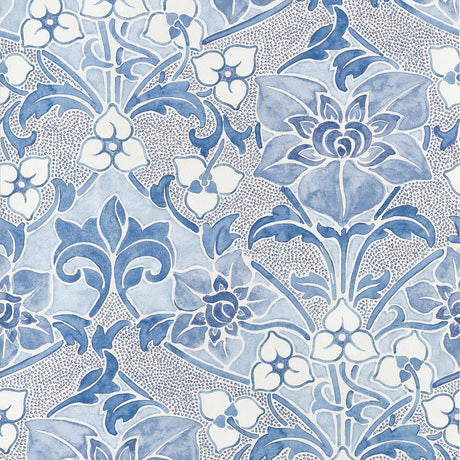 Thibaut WOODFORD T14602 in Blue Wallpaper - FAIRHAVEN