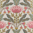 Thibaut LOTUS T14606 in Cranberry Wallpaper - FAIRHAVEN