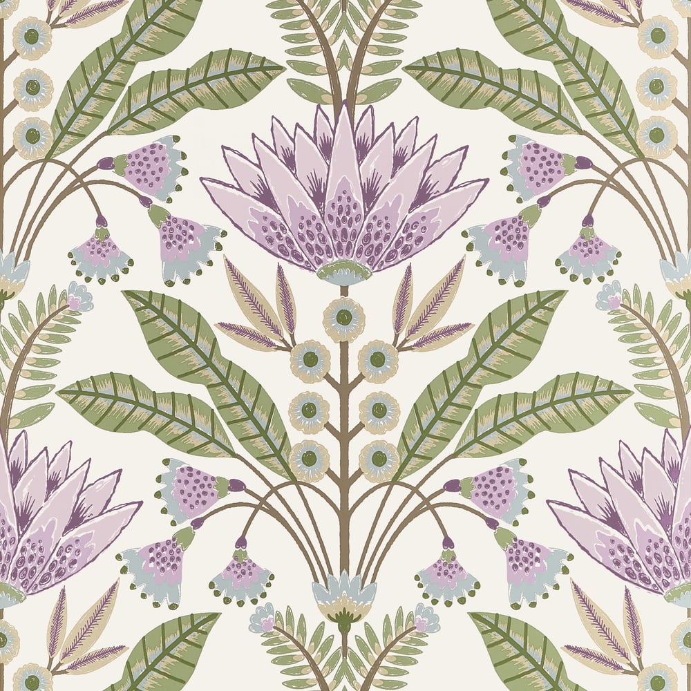 Thibaut LOTUS T14608 in Lilac Wallpaper - FAIRHAVEN