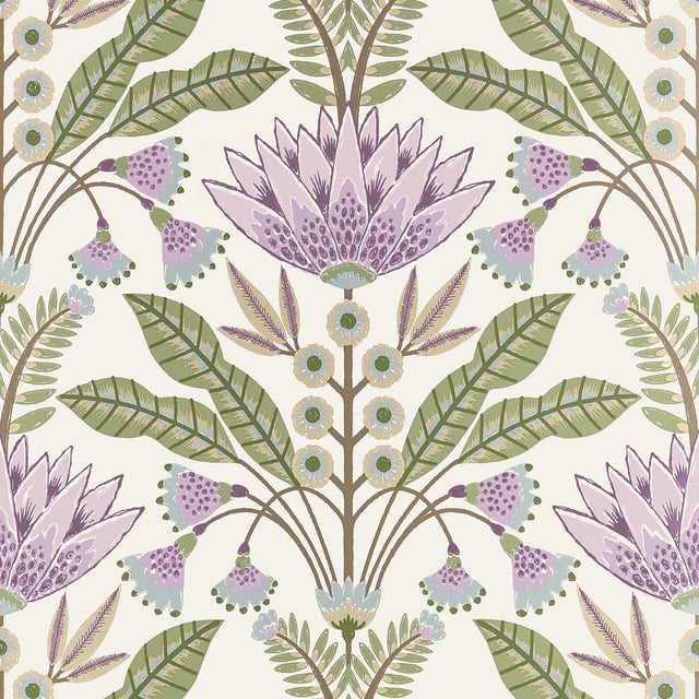 Thibaut LOTUS T14608 in Lilac Wallpaper - FAIRHAVEN