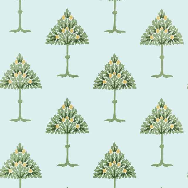 Thibaut MAY TREE T14617 in Seaglass Wallpaper - FAIRHAVEN