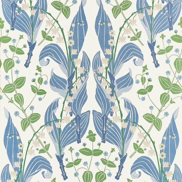 Thibaut HARBOR SPRINGS T14620 in Blue Wallpaper - FAIRHAVEN