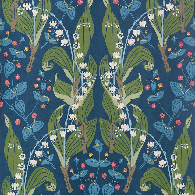 Thibaut HARBOR SPRINGS T14621 in Navy Wallpaper - FAIRHAVEN