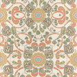 Thibaut MARGAUX T14646 in Apricot and Sage Wallpaper - FAIRH