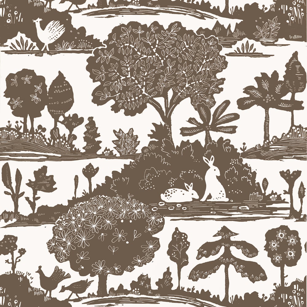 Thibaut LA FORÊT T14653 in Brown Wallpaper - FAIRHAVEN