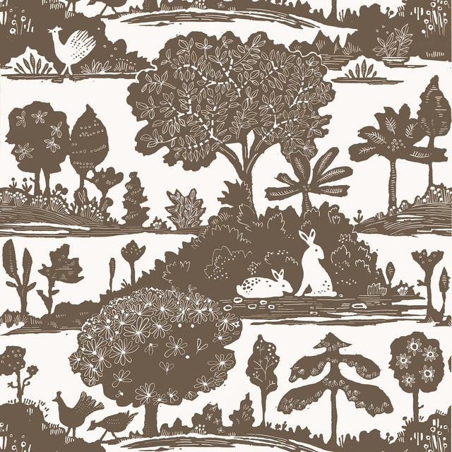 Thibaut LA FORÊT T14653 in Brown Wallpaper - FAIRHAVEN