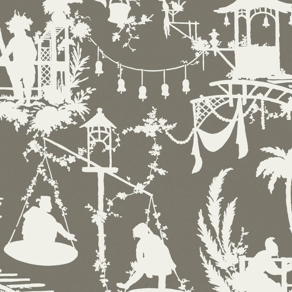 Thibaut T16022 SOUTH SEA Grey Wallpaper