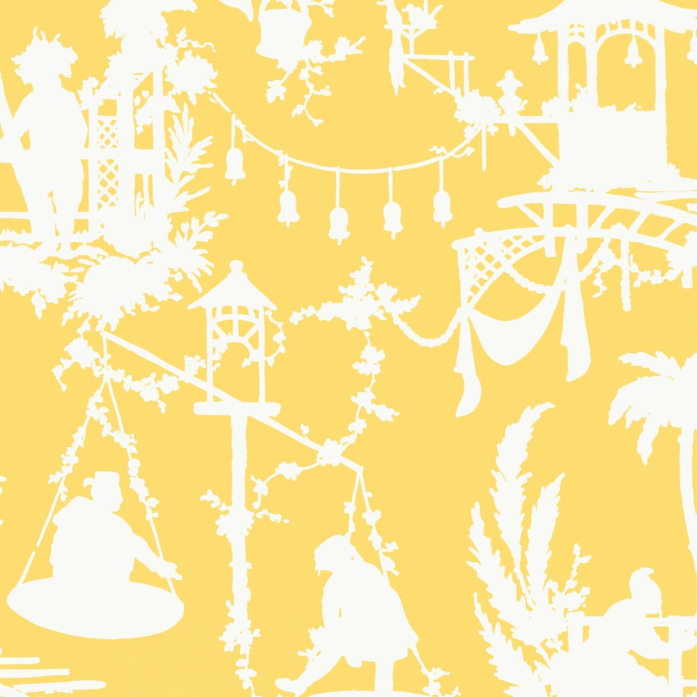 Thibaut T16024 SOUTH SEA Yellow Wallpaper