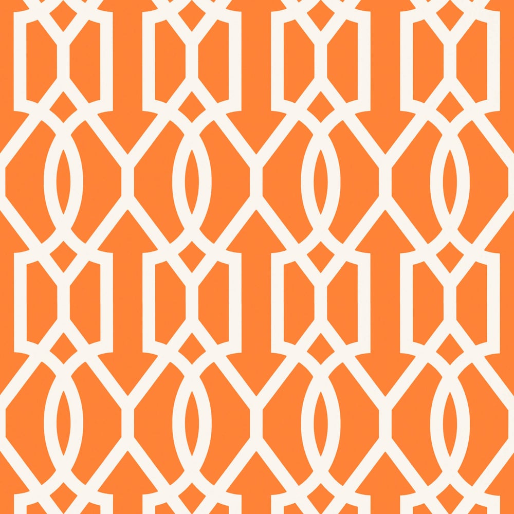 Thibaut T16049 DOWNING GATE Tangerine Wallpaper