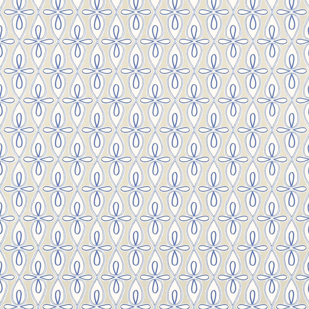 Thibaut T16060 BRIBIE Blue and Beige Wallpaper