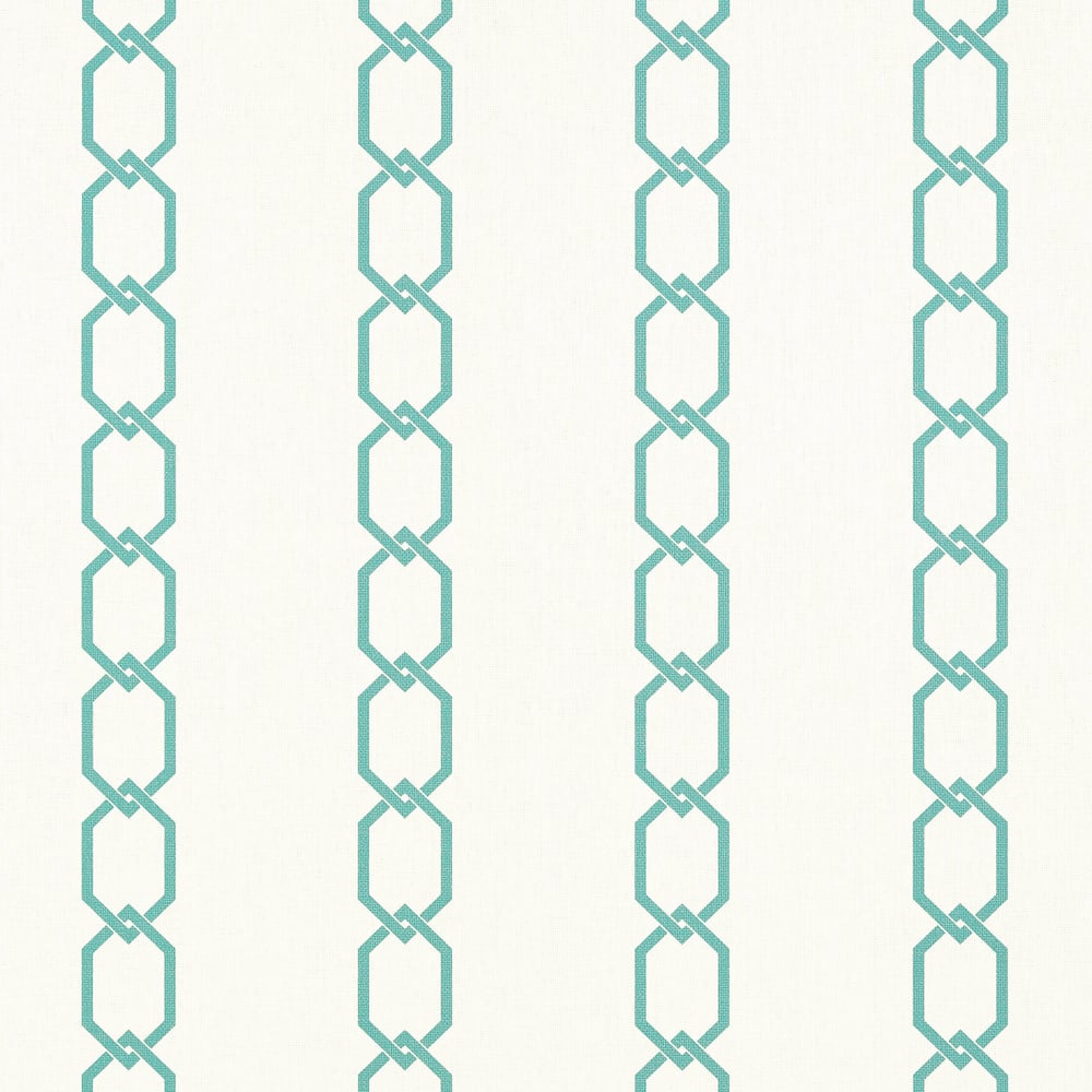 Thibaut T16077 MADEIRA CHAIN Turquoise Wallpaper
