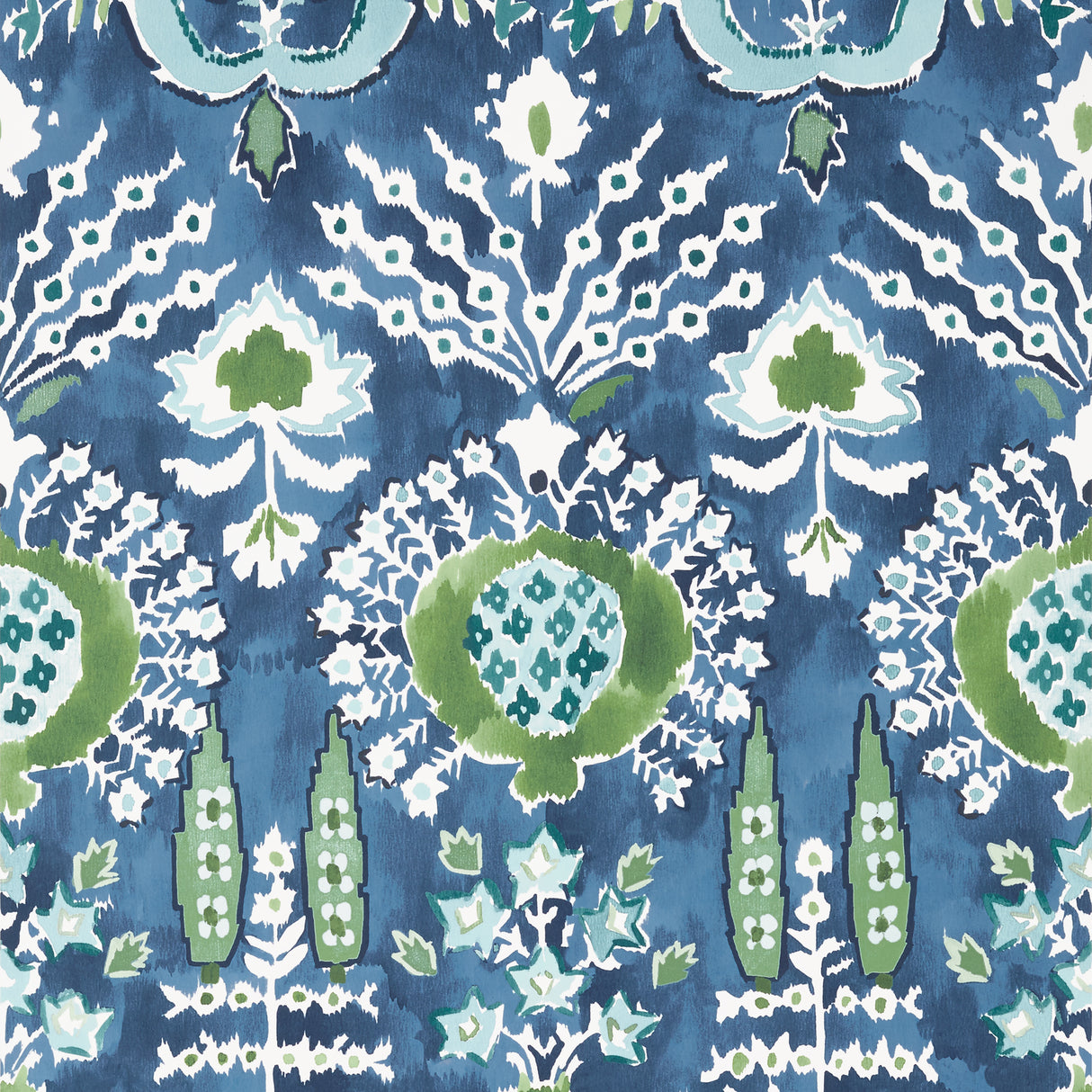 Thibaut T16241 MENDOZA SUZANI Blue and Green on Navy