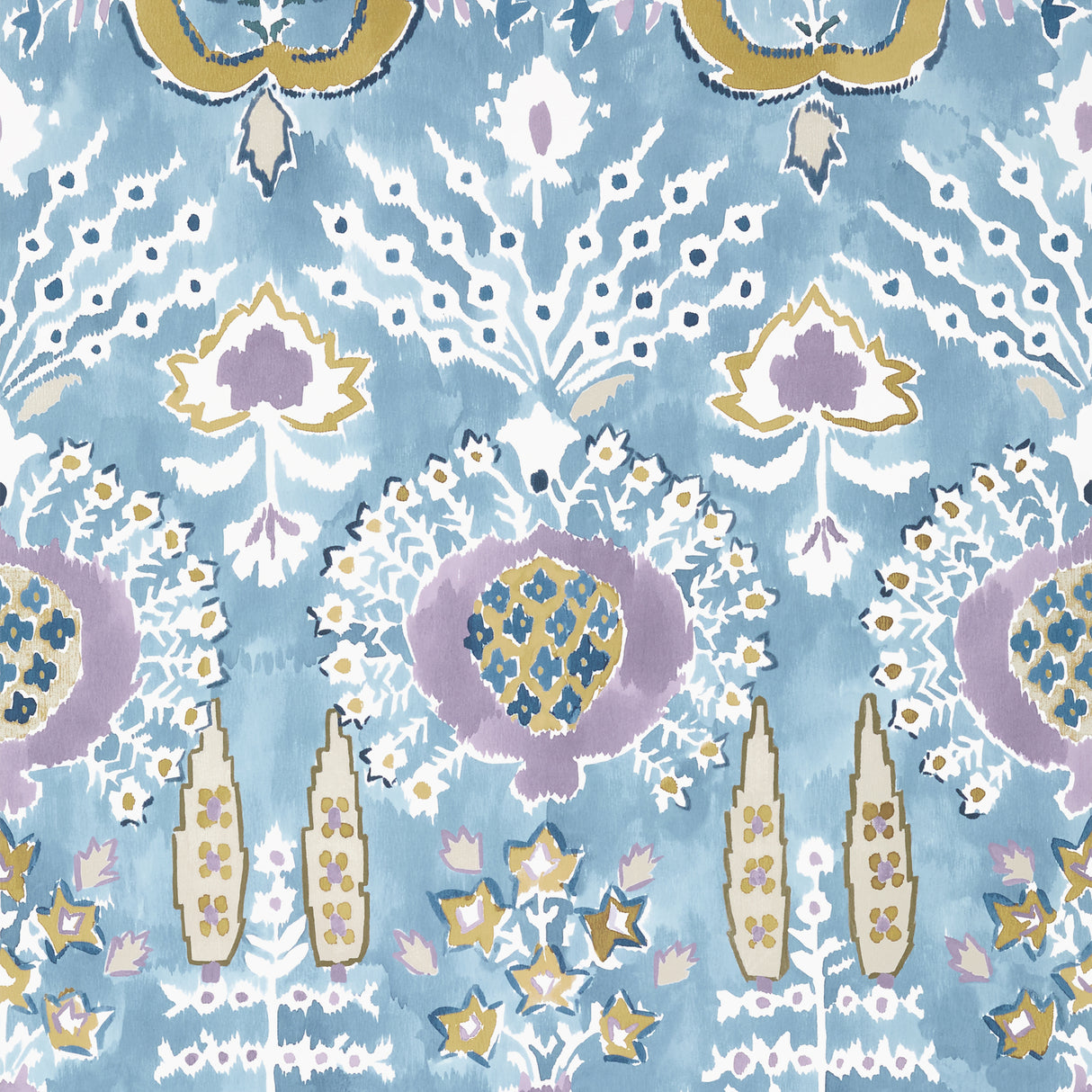 Thibaut T16244 MENDOZA SUZANI French Blue and Lavender