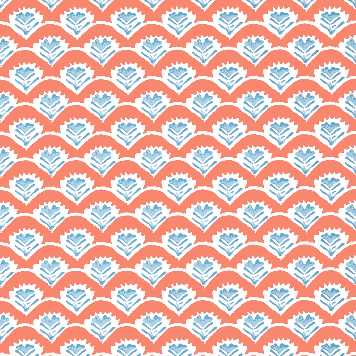 Thibaut T16254 EMILY Coral and Blue