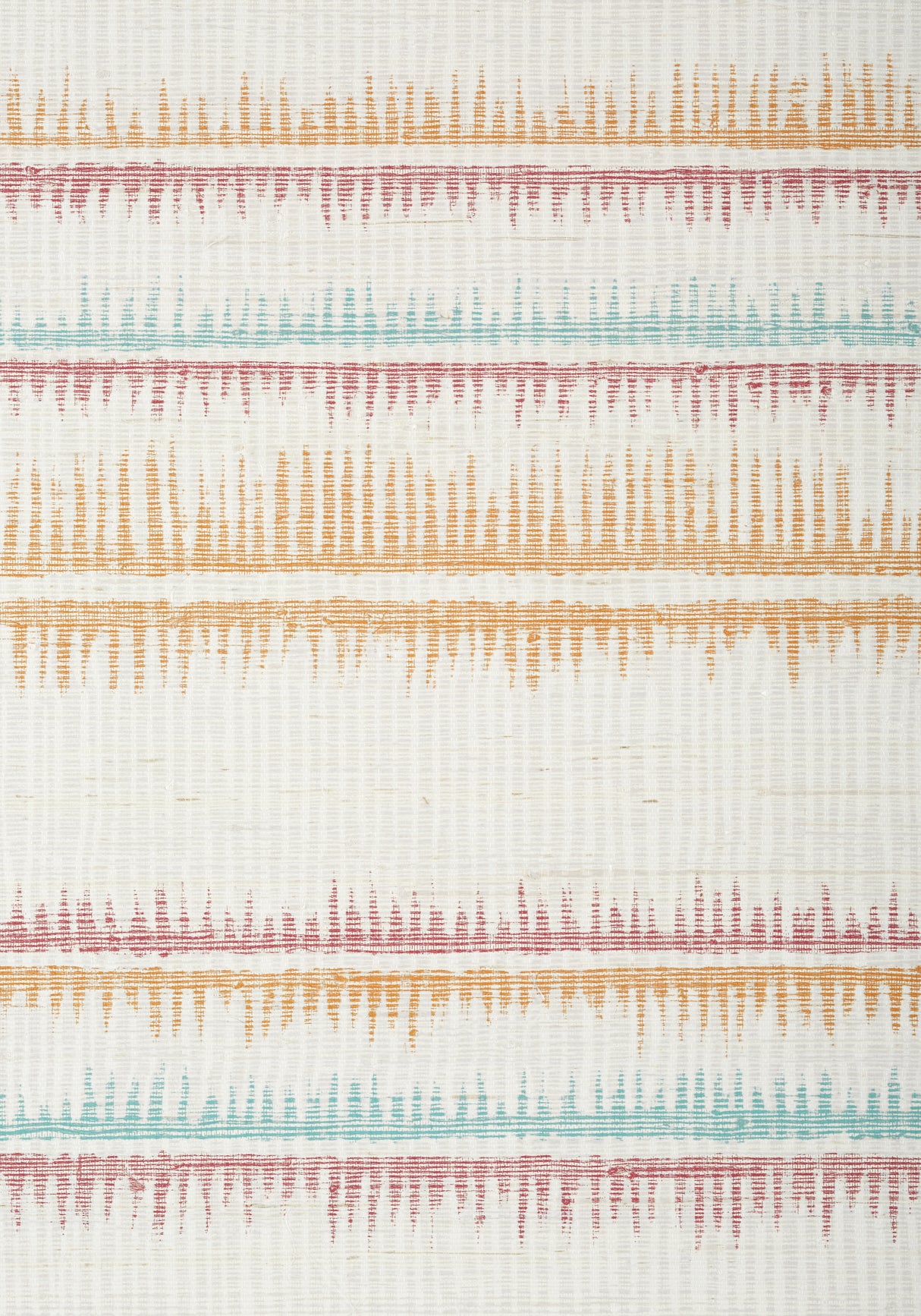 Thibaut T24139 PASSAGE Melon and Turquoise Wallpaper