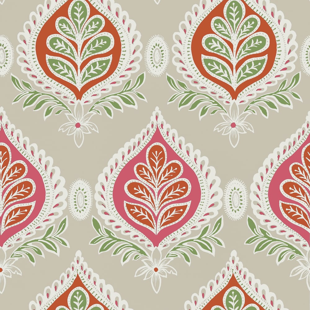 Thibaut T24315 MIDLAND Pink and Coral Wallpaper
