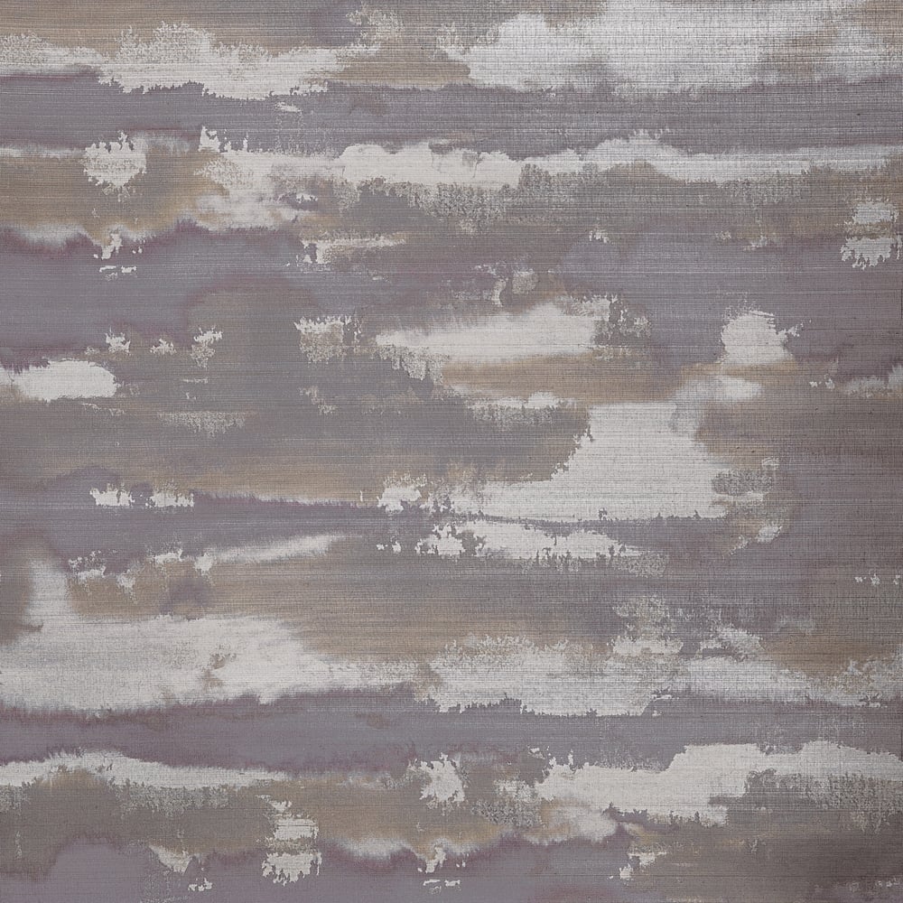 Thibaut SILVER LINING T24423 in Eggplant and Copper Wallpape