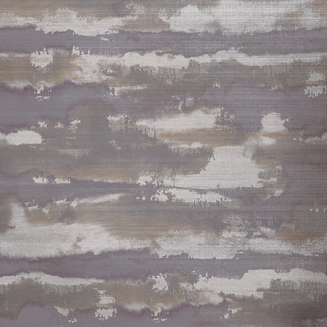 Thibaut SILVER LINING T24423 in Eggplant and Copper Wallpape