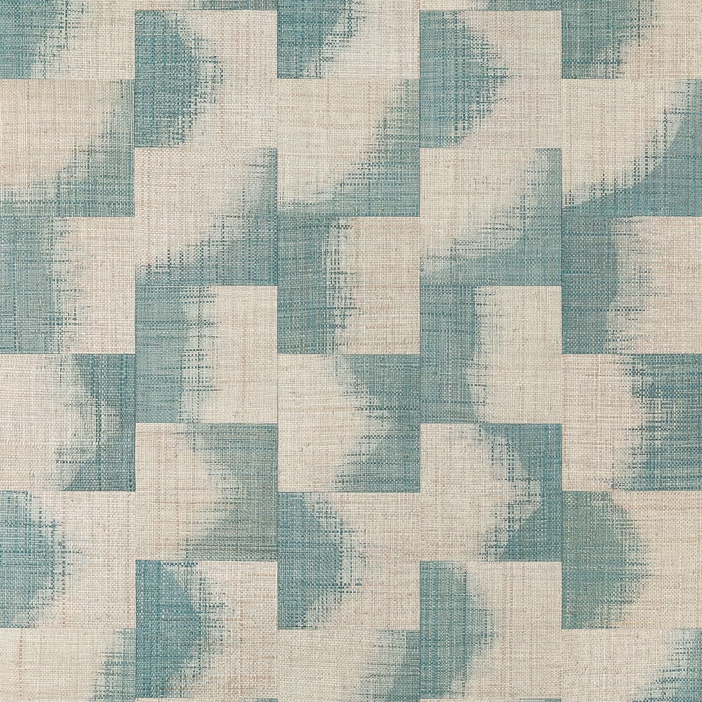 Thibaut RAFFIA SQUARES T24429 in Mineral Wallpaper - YUTORI
