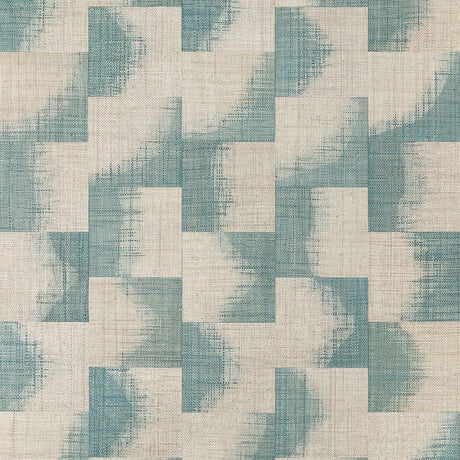Thibaut RAFFIA SQUARES T24429 in Mineral Wallpaper - YUTORI