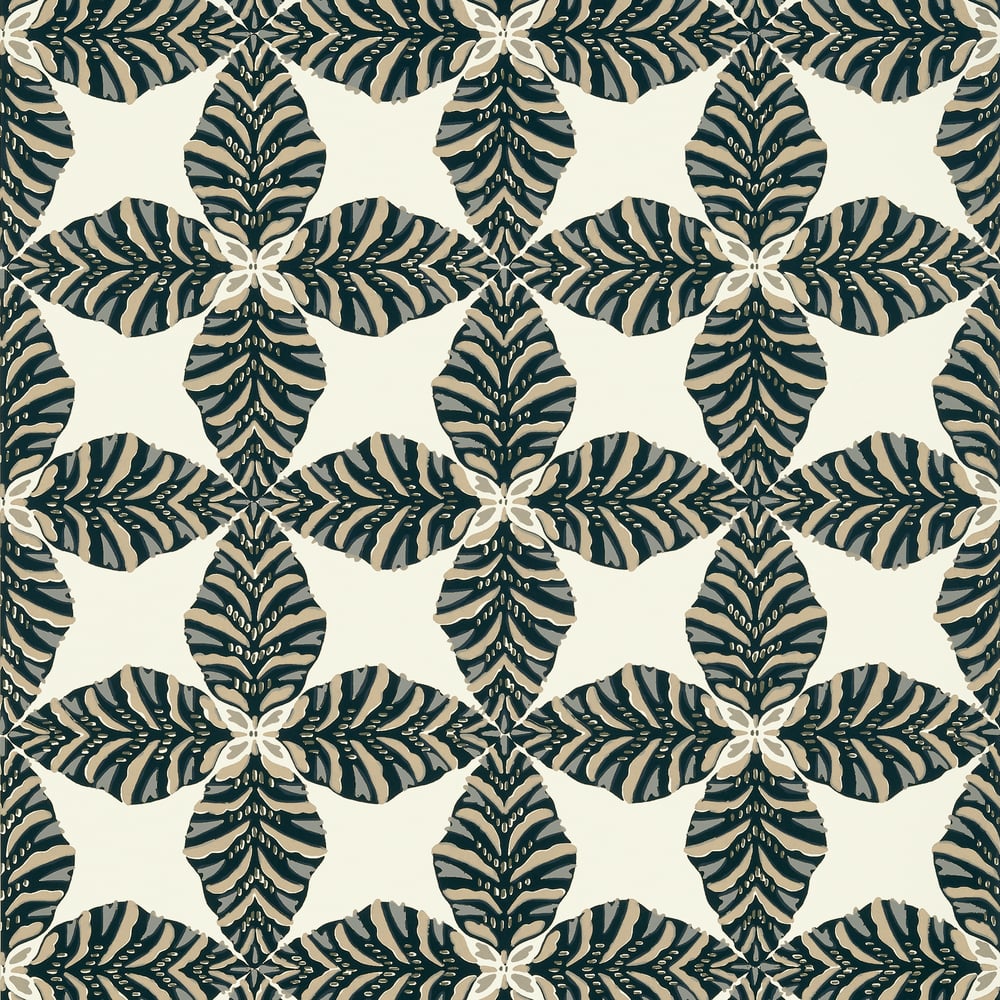 Thibaut T2971 STARLEAF Black Wallpaper