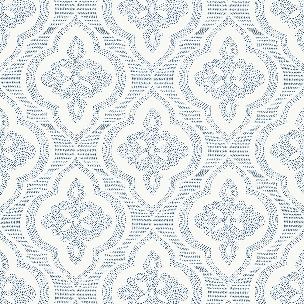 Thibaut T2995 OPHELIA Navy Wallpaper