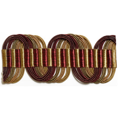 KRAVET COUTURE T30401.94.0 UNDULATING BORDER BORDEAUX TRIM - Eade's Wallpaper