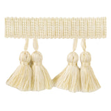 KRAVET BASICS T30584.16.0 PAIRED TASSELS LIMESTONE TRIM - Eade's Wallpaper