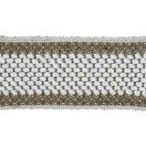 KRAVET COUTURE T30642.1176.0 HAMMERED BRAID TITANIUM TRIM - Eade's Wallpaper