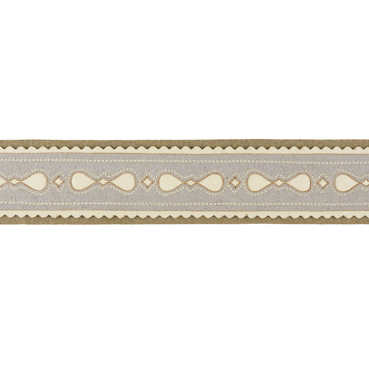 KRAVET COUTURE T30718.1106.0 TYROLEAN BAND FROST TRIM - Eade's Wallpaper