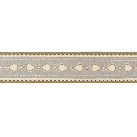 KRAVET COUTURE T30718.1106.0 TYROLEAN BAND FROST TRIM - Eade's Wallpaper