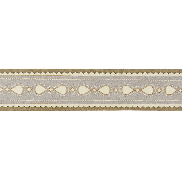 KRAVET COUTURE T30718.1106.0 TYROLEAN BAND FROST TRIM - Eade's Wallpaper