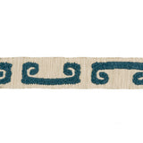 KRAVET DESIGN T30751.355.0 WONKY KEY TEAL TRIM - Eade's Wallpaper