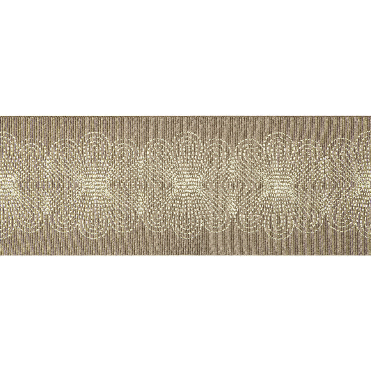 KRAVET DESIGN T30763.1110.0 FLOWER STITCH DUSTY MAUVE TRIM - Eade's Wallpaper