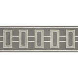 KRAVET DESIGN T30769.11.0 GRID LOCK STEEL GREY TRIM - Eade's Wallpaper