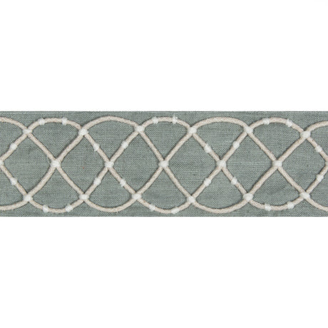 KRAVET BASICS T30800.1101.0 FISHERMAN'S NET SILVER TRIM - Eade's Wallpaper